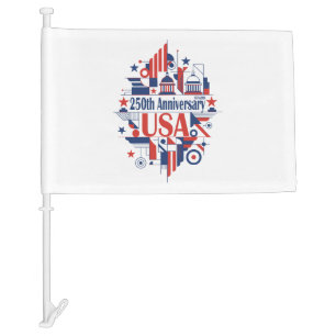 America’s 250th anniversary car flag