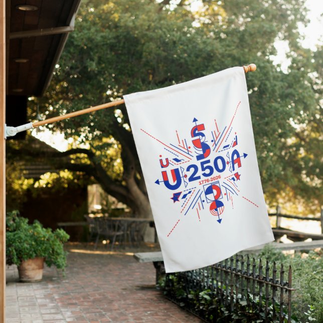 America’s 250th anniversary house flag (In SItu)