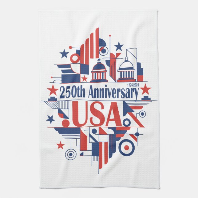 America’s 250th anniversary kitchen towel (Vertical)