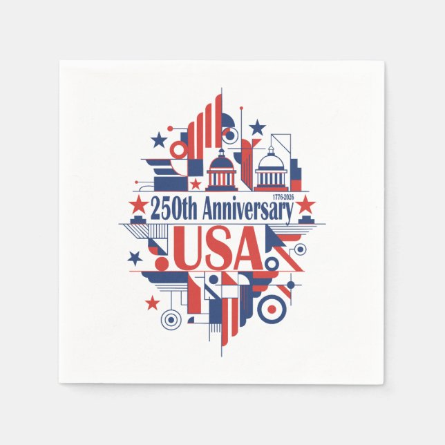 America’s 250th anniversary napkins (Front)