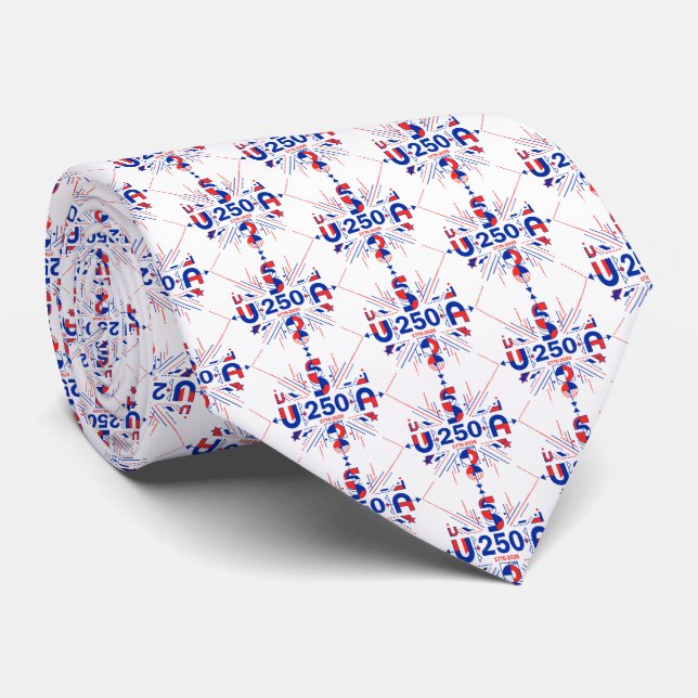 America’s 250th anniversary neck tie (Rolled)