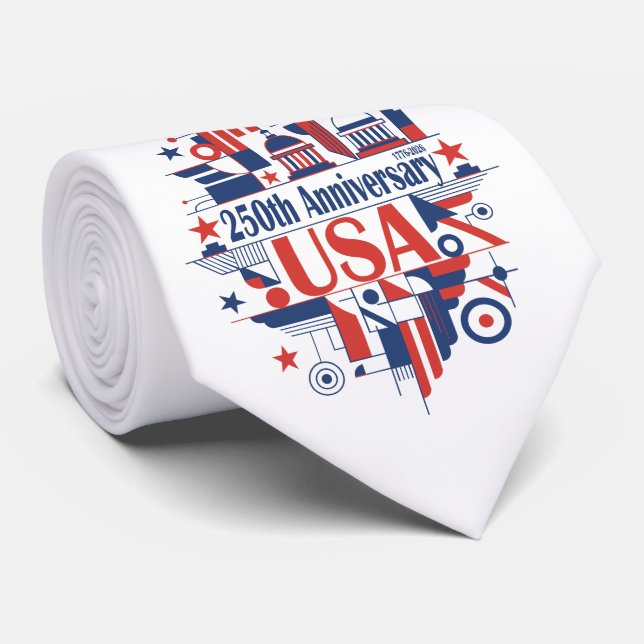 America’s 250th anniversary neck tie (Rolled)