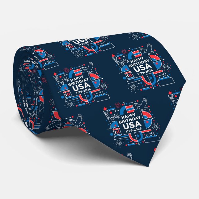 America’s 250th anniversary neck tie (Rolled)