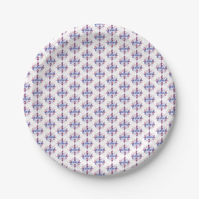 America’s 250th anniversary paper plates (Front)