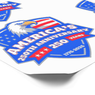 America’s 250th Anniversary Patriotic Eagle Badge Temporary Tattoos