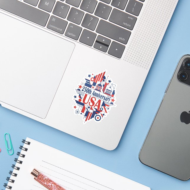 America’s 250th anniversary sticker (Laptop w/ iPhone)