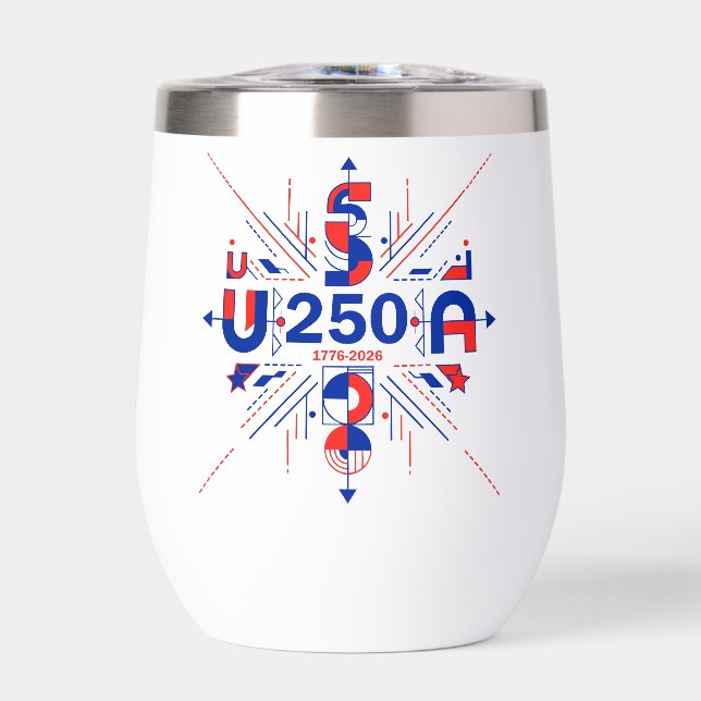 America’s 250th anniversary thermal wine tumbler (Front)
