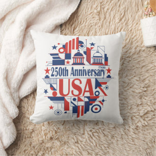 America’s 250th anniversary throw pillow