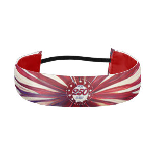 America’s 250th Birthday 1776-2026 RWB Fireworks Athletic Headband