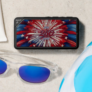 America’s 250th Birthday 1776-2026 RWB Fireworks Bluetooth Speaker