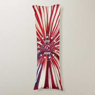 America’s 250th Birthday 1776-2026 RWB Fireworks Body Pillow