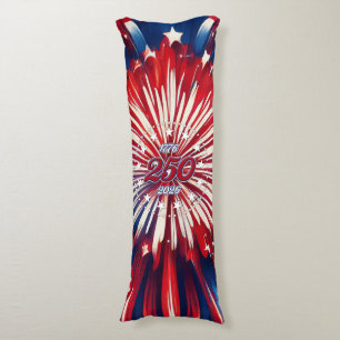 America’s 250th Birthday 1776-2026 RWB Fireworks Body Pillow