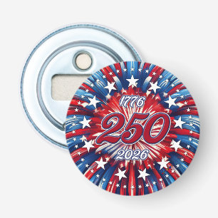 America’s 250th Birthday 1776-2026 RWB Fireworks Bottle Opener