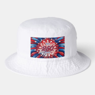 America’s 250th Birthday 1776-2026 RWB Fireworks Bucket Hat