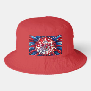 America’s 250th Birthday 1776-2026 RWB Fireworks Bucket Hat