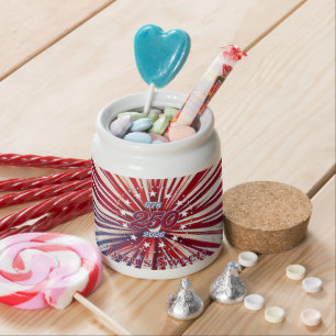 America’s 250th Birthday 1776-2026 RWB Fireworks Candy Jar