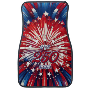 America’s 250th Birthday 1776-2026 RWB Fireworks Car Floor Mat