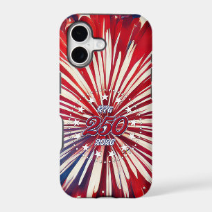 America’s 250th Birthday 1776-2026 RWB Fireworks iPhone 17 Case