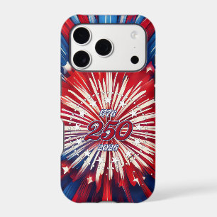 America’s 250th Birthday 1776-2026 RWB Fireworks iPhone 17 Pro Case