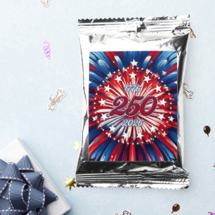 America’s 250th Birthday 1776-2026 RWB Fireworks Coffee Drink Mix