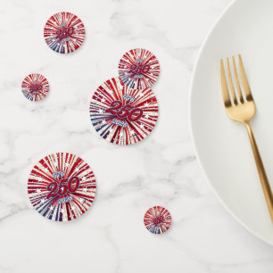 America’s 250th Birthday 1776-2026 RWB Fireworks Confetti