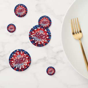 America’s 250th Birthday 1776-2026 RWB Fireworks Confetti