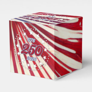 America’s 250th Birthday 1776-2026 RWB Fireworks Favor Boxes