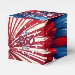 America’s 250th Birthday 1776-2026 RWB Fireworks Favor Boxes