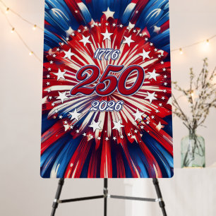 America’s 250th Birthday 1776-2026 RWB Fireworks Foam Board