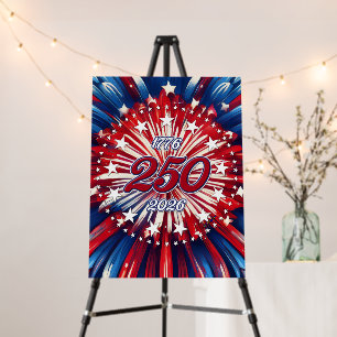 America’s 250th Birthday 1776-2026 RWB Fireworks Foam Board