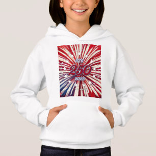 America’s 250th Birthday 1776-2026 RWB Fireworks  Hoodie
