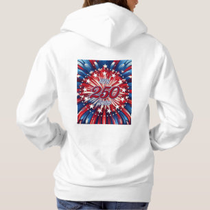 America’s 250th Birthday 1776-2026 RWB Fireworks Hoodie