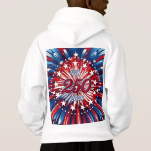 America’s 250th Birthday 1776-2026 RWB Fireworks  Hoodie