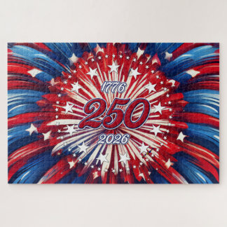 America’s 250th Birthday 1776-2026 RWB Fireworks Jigsaw Puzzle