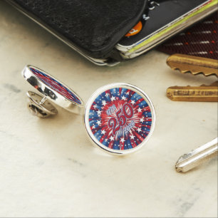 America’s 250th Birthday 1776-2026 RWB Fireworks Lapel Pin