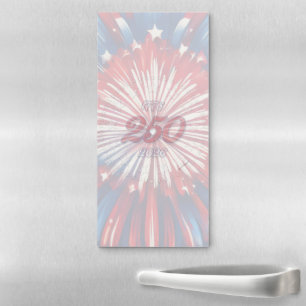 America’s 250th Birthday 1776-2026 RWB Fireworks Magnetic Notepad