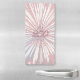 America’s 250th Birthday 1776-2026 RWB Fireworks Magnetic Notepad