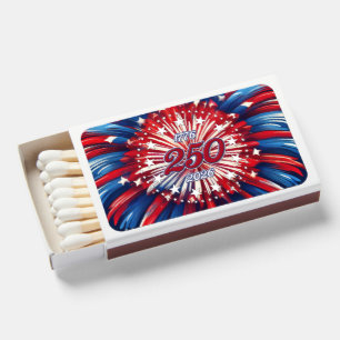 America’s 250th Birthday 1776-2026 RWB Fireworks Matchboxes