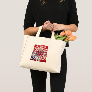 America’s 250th Birthday 1776-2026 RWB Fireworks Mini Tote Bag