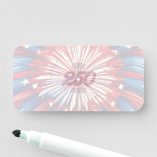 America’s 250th Birthday 1776-2026 RWB Fireworks Name Tag