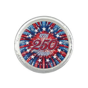 America’s 250th Birthday 1776-2026 RWB Fireworks Ring