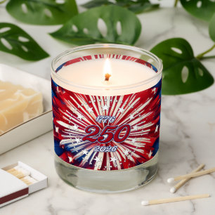America’s 250th Birthday 1776-2026 RWB Fireworks Scented Candle