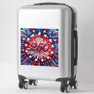 America’s 250th Birthday 1776-2026 RWB Fireworks Sticker