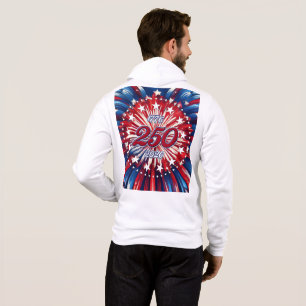 America’s 250th Birthday 1776-2026 RWB Fireworks T Hoodie