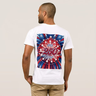 America’s 250th Birthday 1776-2026 RWB Fireworks T-Shirt