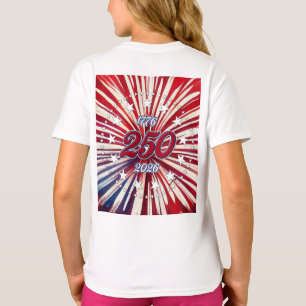 America’s 250th Birthday 1776-2026 RWB Fireworks  T-Shirt