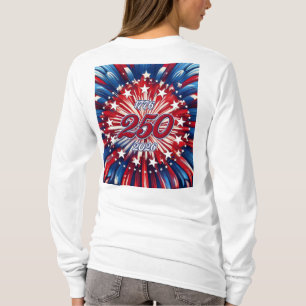 America’s 250th Birthday 1776-2026 RWB Fireworks  T-Shirt