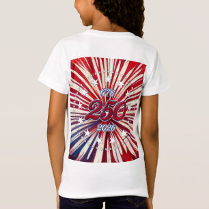 America’s 250th Birthday 1776-2026 RWB Fireworks T-Shirt