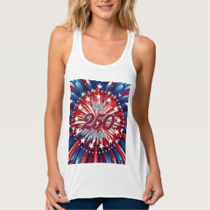 America’s 250th Birthday 1776-2026 RWB Fireworks  Tank Top