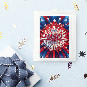 America’s 250th Birthday 1776-2026 RWB Fireworks Tea Bag Drink Mix
